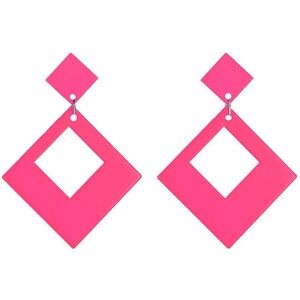 Pink Geometric Earrings